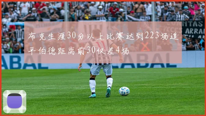 布克生涯30分以上比赛达到223场追平伯德距离前30仅差4场